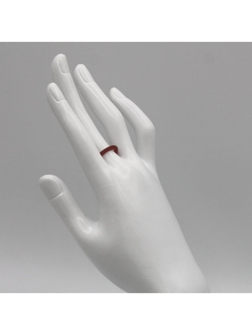 Ring natural dark orange stone 2.5mm - Picture 7 of 7